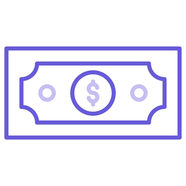 Ilustración vectorial de billetes en dólares