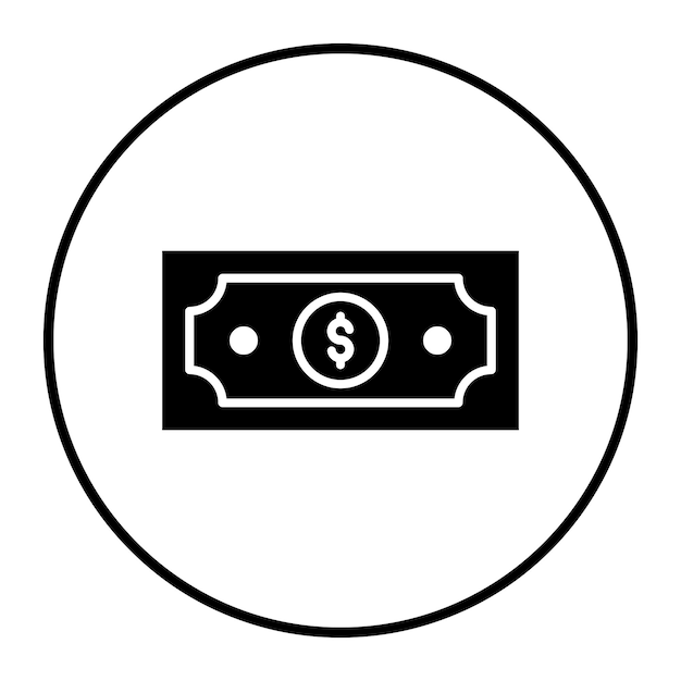 Ilustración vectorial de billetes en dólares