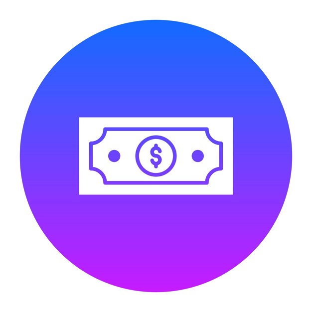 Ilustración vectorial de billetes en dólares
