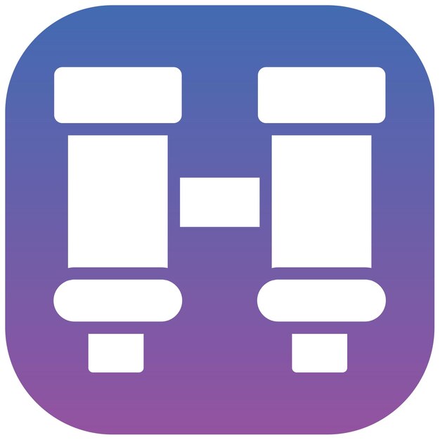 Ilustración vectorial de binoculares