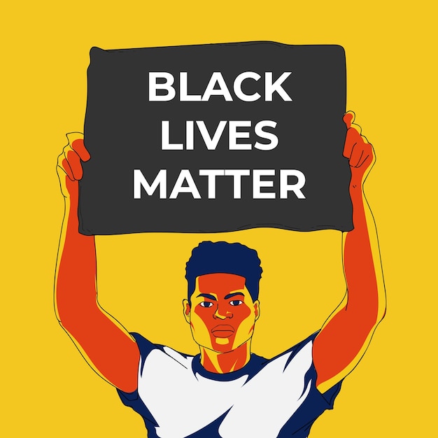 Vector ilustración vectorial black lives matter poster v3