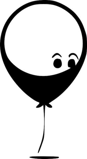 Vector ilustración vectorial en blanco y negro del globo