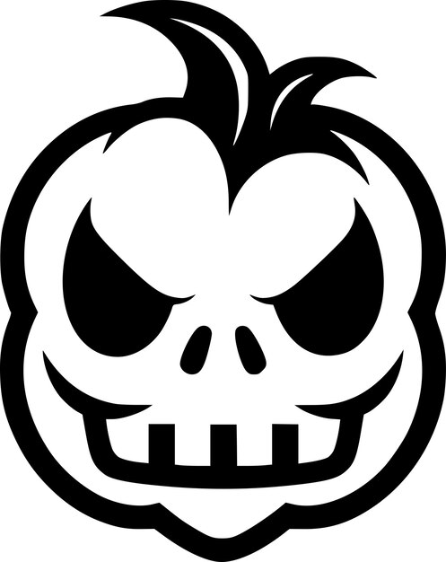 Vector ilustración vectorial en blanco y negro de halloween