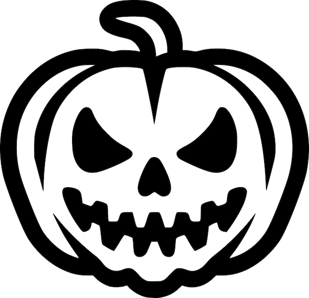 Vector ilustración vectorial en blanco y negro de halloween
