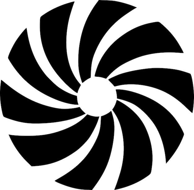 Vector ilustración vectorial en blanco y negro de wind spinner