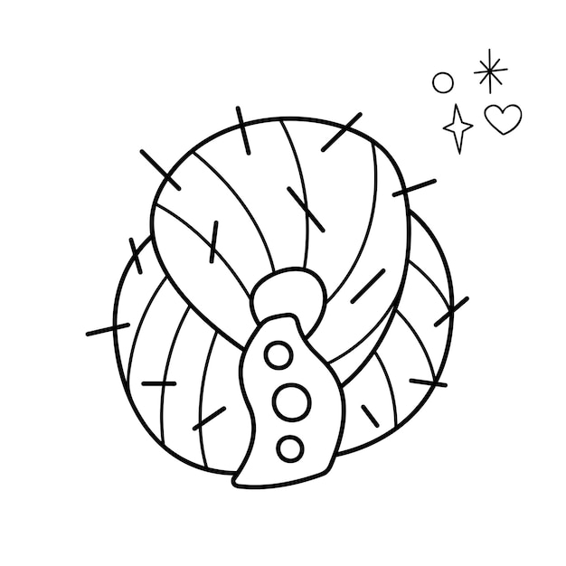 Ilustración vectorial en blanco y negro
