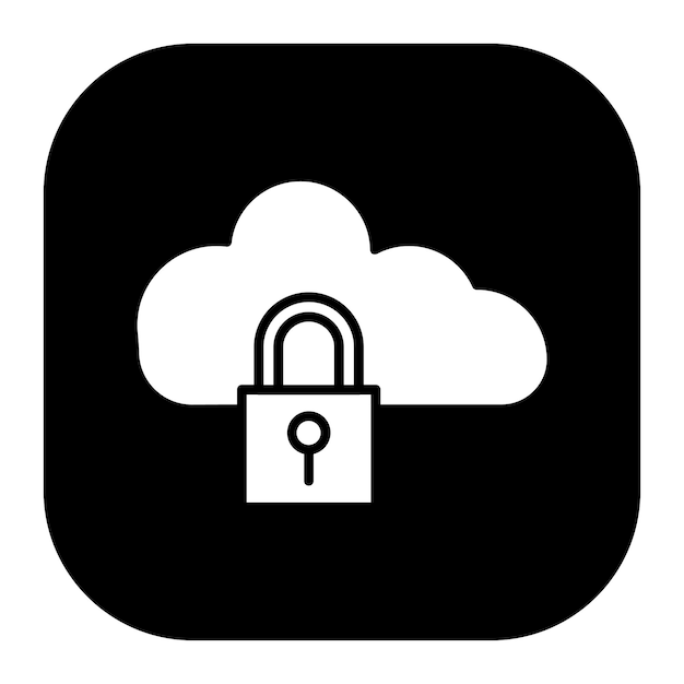 Ilustración vectorial bloqueada en la nube