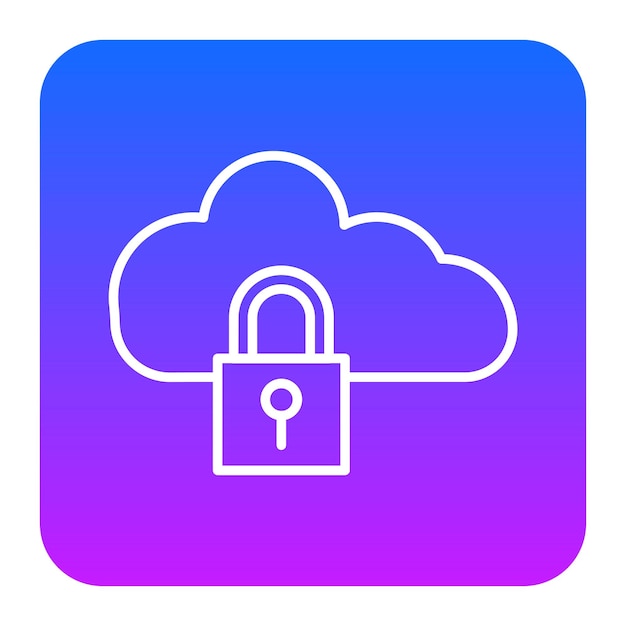 Ilustración vectorial bloqueada en la nube