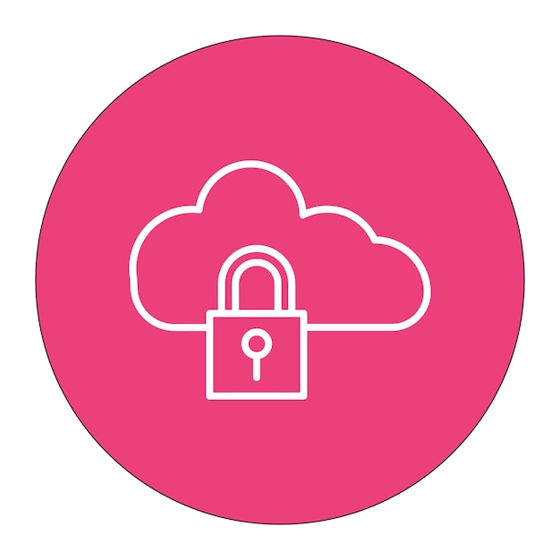 Ilustración vectorial bloqueada en la nube