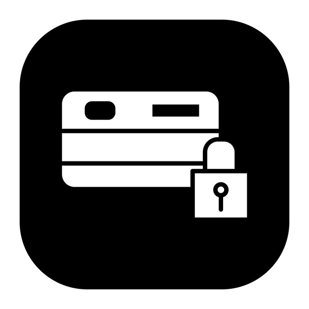 Ilustración vectorial bloqueada de tarjeta de crédito