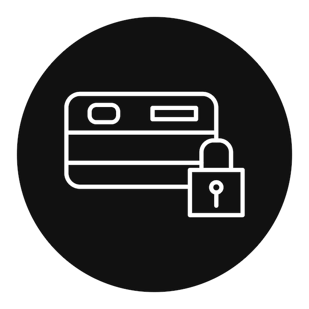 Ilustración vectorial bloqueada de tarjeta de crédito