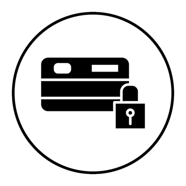 Ilustración vectorial bloqueada de tarjeta de crédito