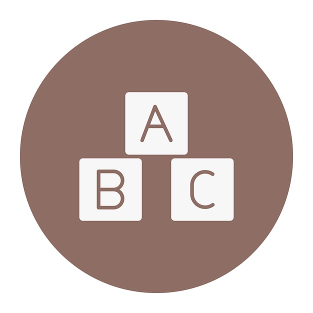 Ilustración vectorial de bloques de ABC