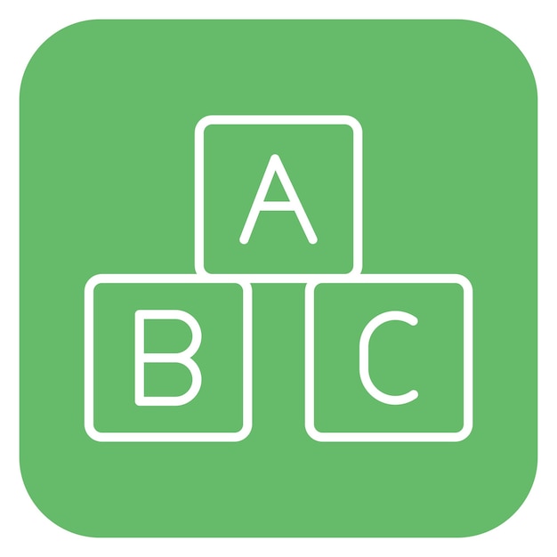 Ilustración vectorial de bloques de ABC