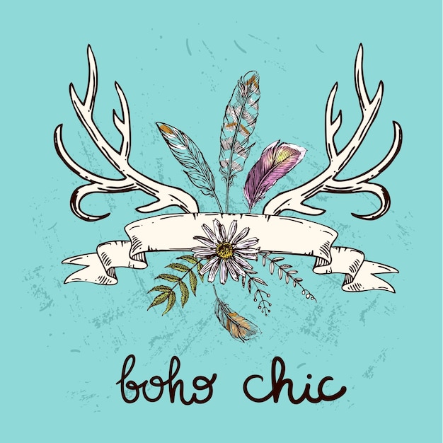 ilustración vectorial boho