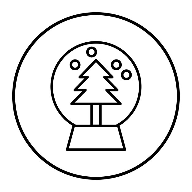 Ilustración vectorial de la bola de nieve