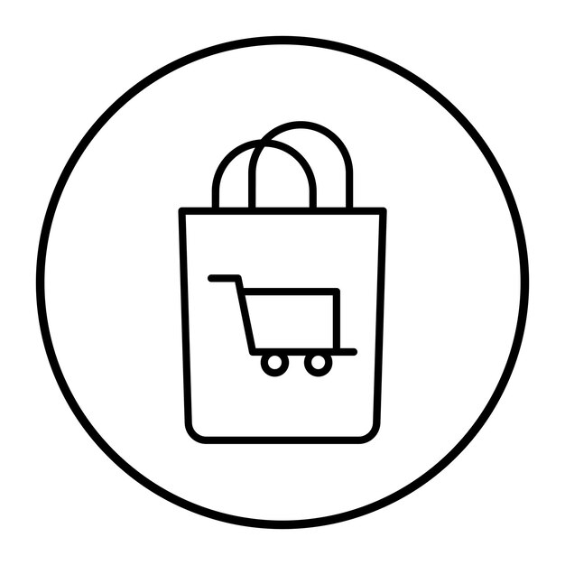 Ilustración vectorial de la bolsa de compras