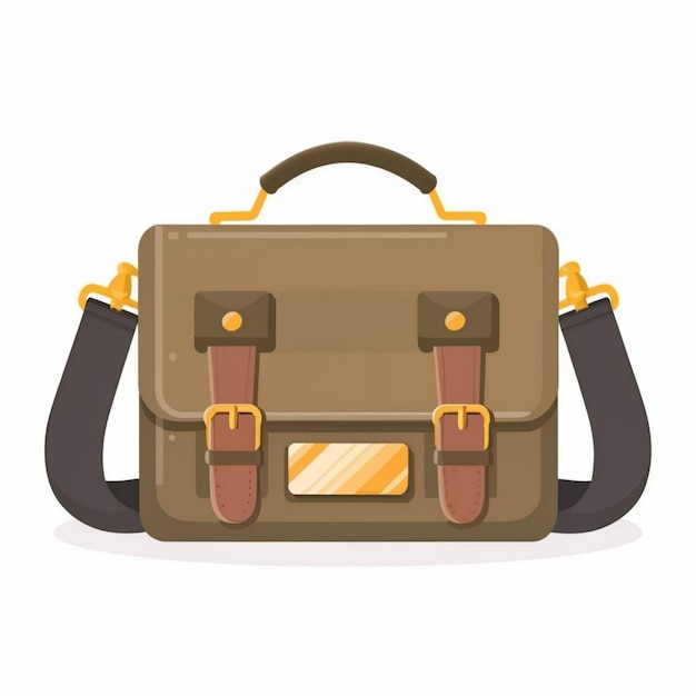 Ilustración vectorial de la bolsa de cuero