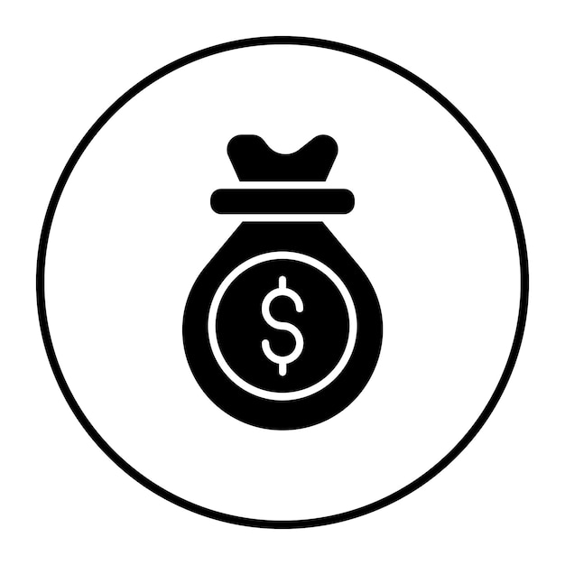 Ilustración vectorial de la bolsa de dinero