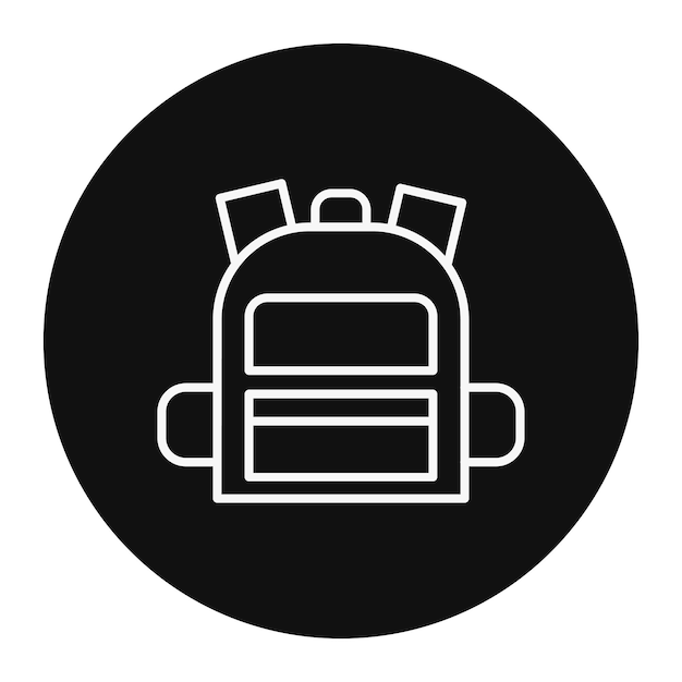 Ilustración vectorial de la bolsa escolar