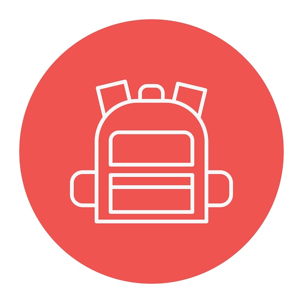 Ilustración vectorial de la bolsa escolar