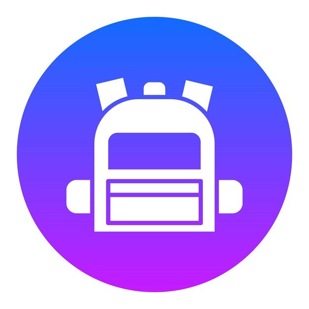 Ilustración vectorial de la bolsa escolar