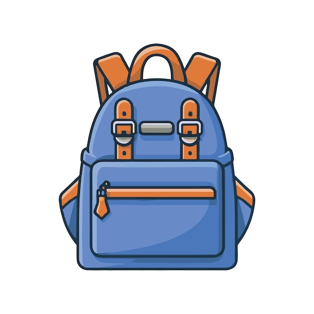 Vector ilustración vectorial de la bolsa escolar