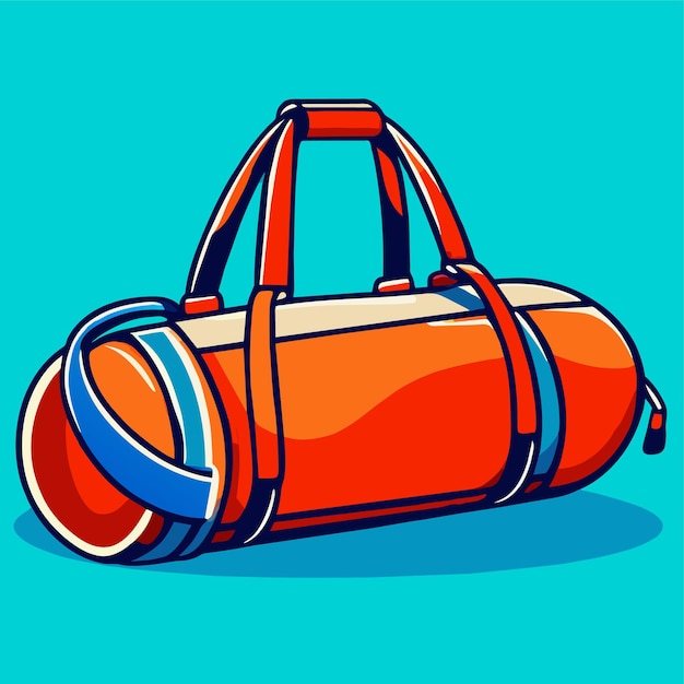 Vector ilustración vectorial de la bolsa de gimnasio