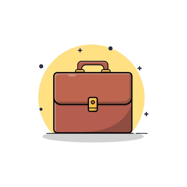 Ilustración vectorial de bolsas de oficina Concepto de objeto de negocio