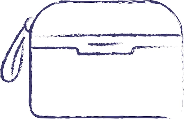 Ilustración vectorial del bolso de mano dibujado a mano