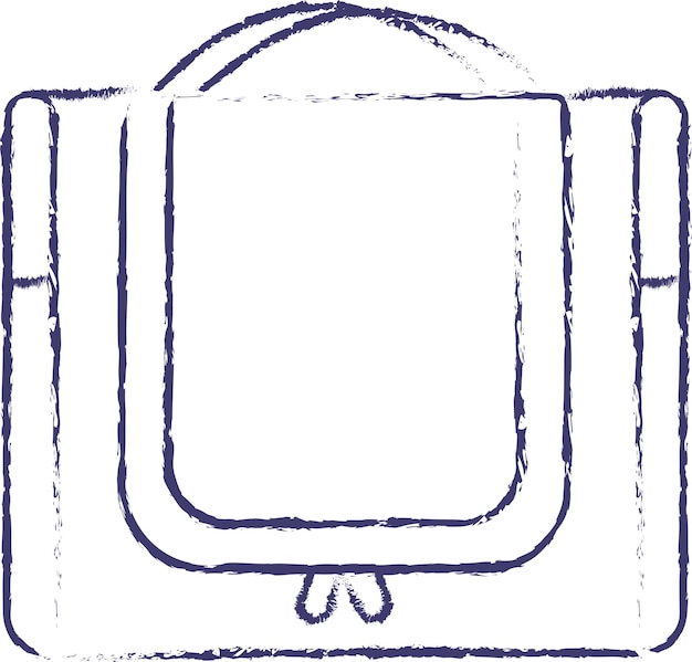 Ilustración vectorial del bolso de mano dibujado a mano