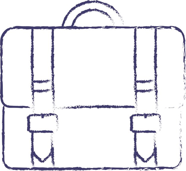 Ilustración vectorial del bolso de mano dibujado a mano
