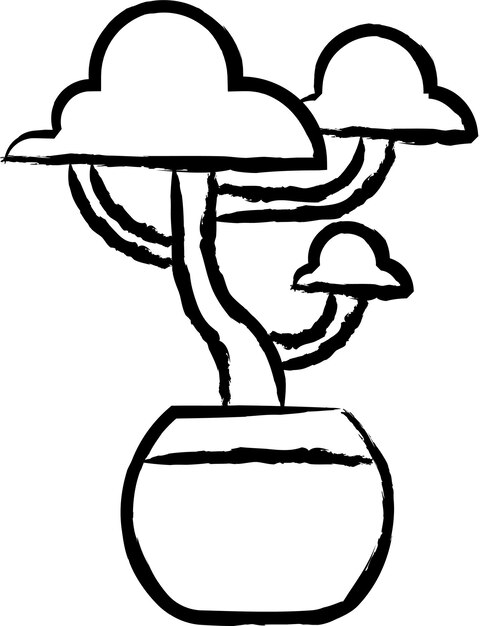 ilustración vectorial bonsái