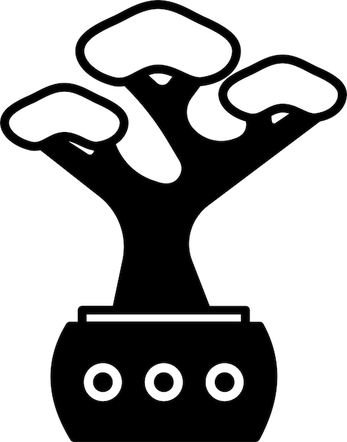 ilustración vectorial bonsái