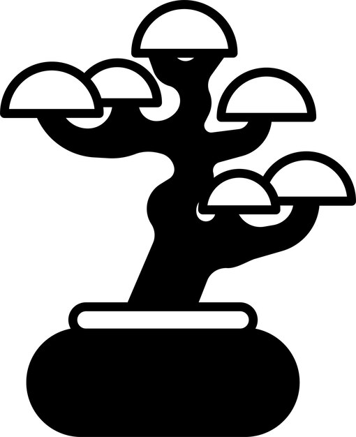 Vector ilustración vectorial de bonsai