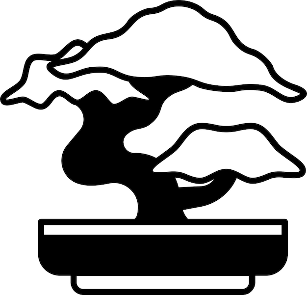 ilustración vectorial bonsái
