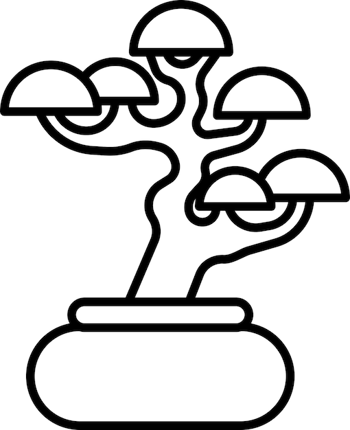 Vector ilustración vectorial de bonsai