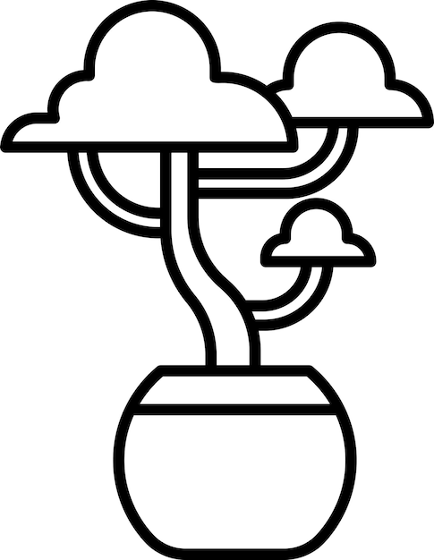 ilustración vectorial bonsái