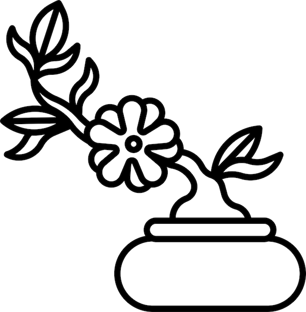 Vector ilustración vectorial de bonsai