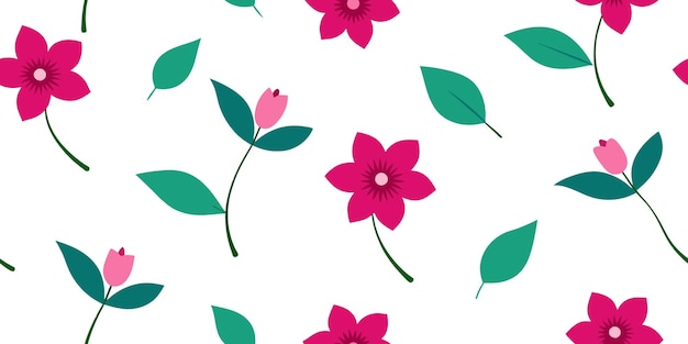 Ilustración vectorial del borde del patrón floral