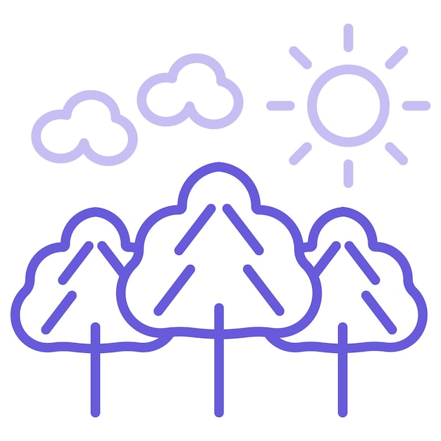 Ilustración vectorial del bosque