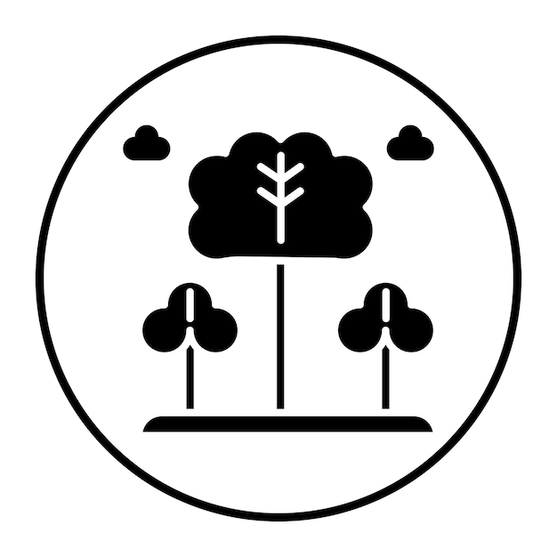 Ilustración vectorial del bosque
