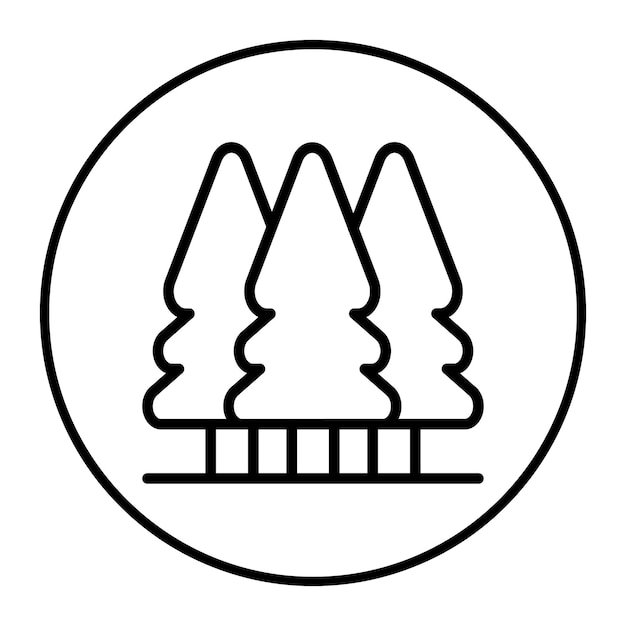 Ilustración vectorial del bosque