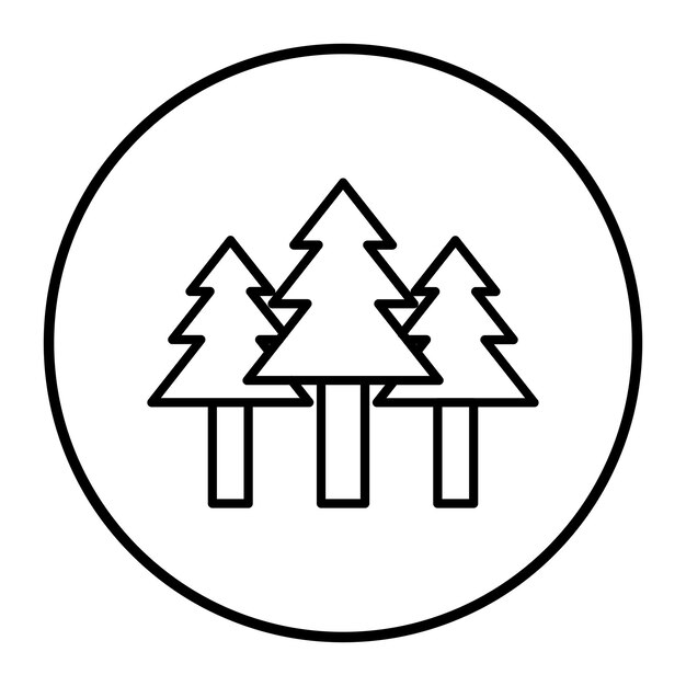 Ilustración vectorial del bosque