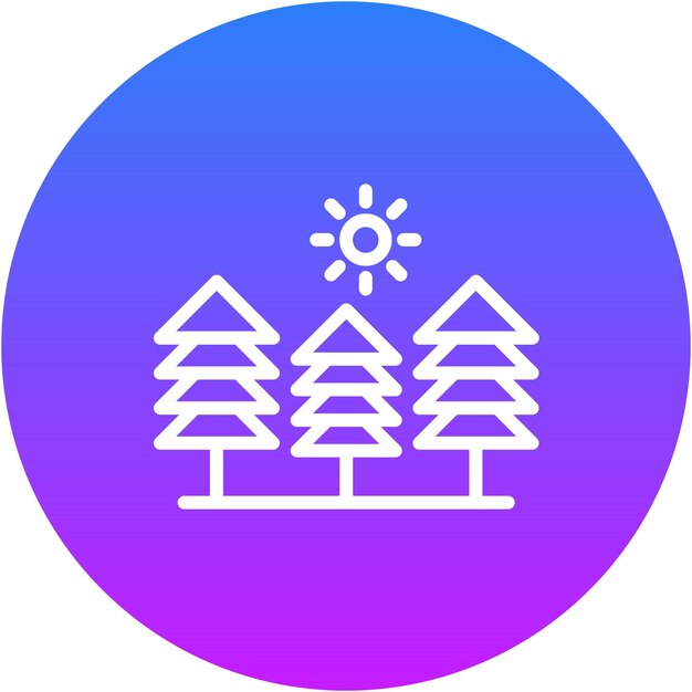 Ilustración vectorial del bosque