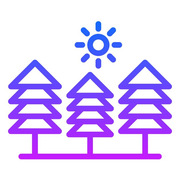 Ilustración vectorial del bosque