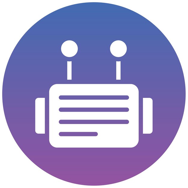 Ilustración vectorial del bot de chat inteligente