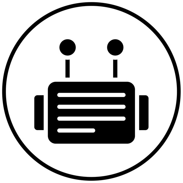 Ilustración vectorial del bot de chat inteligente
