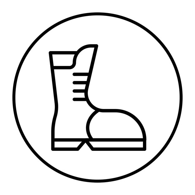 Ilustración vectorial de las botas de bomberos