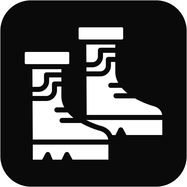 Ilustración vectorial de las botas de bomberos